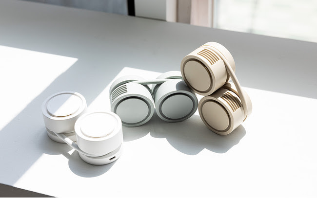 くるっと巻いてコンパクトに！ポケットサイズの首かけ扇風機「Rolling」発売